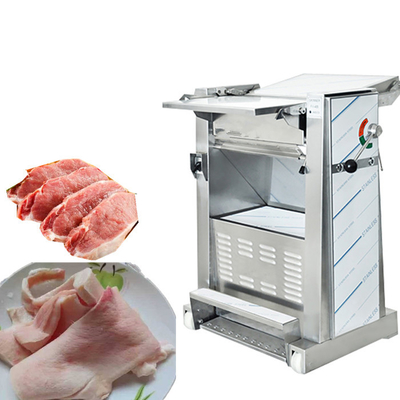 750w 자동 돼지 고기 절단기 지방질이 많은 돼지 피부 필링 기계