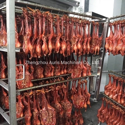 기계 절단 양고기를 피우는 스테이크 고기는 전기 물고기 흡연 장치를 놀립니다