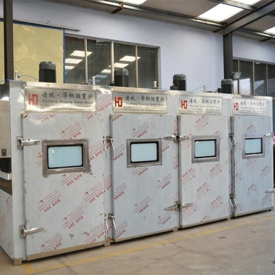 380v 고기 흡연 장치 PLC 100 킬로그램은 산업적 훈연실 오븐을 1회분으로 처리합니다
